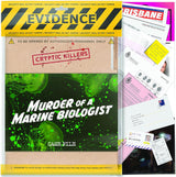 Cryptic Killers Unsolved murder mystery game - Cold Case Files Investigation Detective clues/evidence - Solve the crime - individuals, date nights & party groups - Murder of a Marine Biologist.