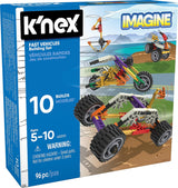 K'NEX | Fun Fast Vehicles Building Set 10 Model Beginner | Construction Toys for Sensory Play, 96 Piece Stem Learning Kit, Educational Toys Suitable for Girls and Boys Ages 5+ | Basic Fun 45510.