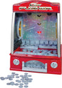 Global Gizmos Arcade Coin Pusher Game Machine Novelty, Fairground Kids, Family 50130, Red.