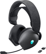 Alienware Tri-Mode AW920H Wireless Gaming Headset, 40mm Hi-Res Drivers, Active Noise Cancelling, Fast Charging, Multi Platform Compatible, White.