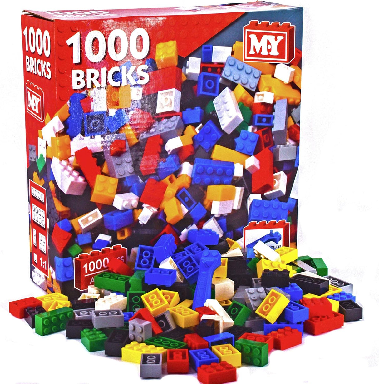 M.Y 1000 Building Bricks Construction Building Blocks Play Set.