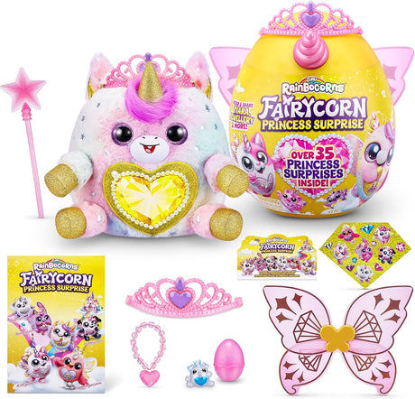 Rainbocorns Fairycorn Princess Series 6 Tee-Are the Kitty - Collectible Plush - Magical Fairy Princess Surprises, Cuddle Plush Stuffed Animal, Stickers (Kitty).