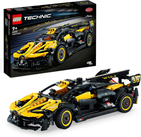 LEGO Technic Bugatti Bolide Racing Car Model Building Set, Race Engineering Toys, Collectible Iconic Sports Vehicle Construction Kit for 9 Plus Year Old Kids, Boys & Girls 42151.