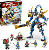 LEGO NINJAGO Jay’s Titan Mech, Large Action Figure Set, Battle Toy for Kids, Boys and Girls with 5 Minifigures & Stud-Shooting Crossbow, 2023 Playset 71785.