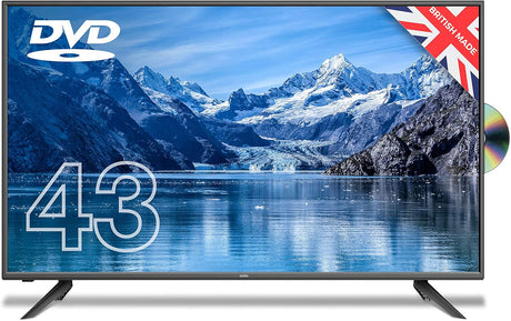 Cello C4320F 43 inch Full HD LED TV with Built-in DVD player and Freeview HD Built in Satellite receiver 3 x HDMI and USB 2.0 to record Live TV Easy to Setup Non-Smart Made in the UK.