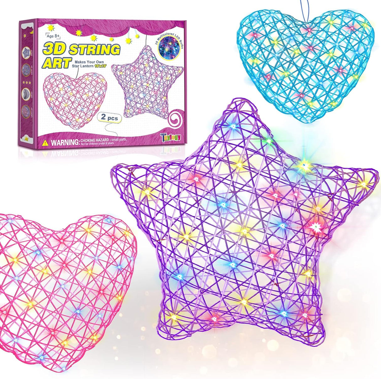 3D String Art Craft Kits for Kids Teen Girl Gifts for 8 9 10 11 12 Year Old Girl Toys, Arts and Crafts for Girls and Boys Ages 8-12, DIY Lantern Gifts for Teenage Girls.