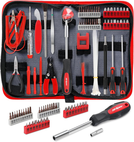 Hi-Spec 56pc Electronics Repair & Opening Tool Kit Set for Laptops, Devices, Computers, PC Building & Gaming Accessories. Precision Small Screwdrivers with Pry Tools.